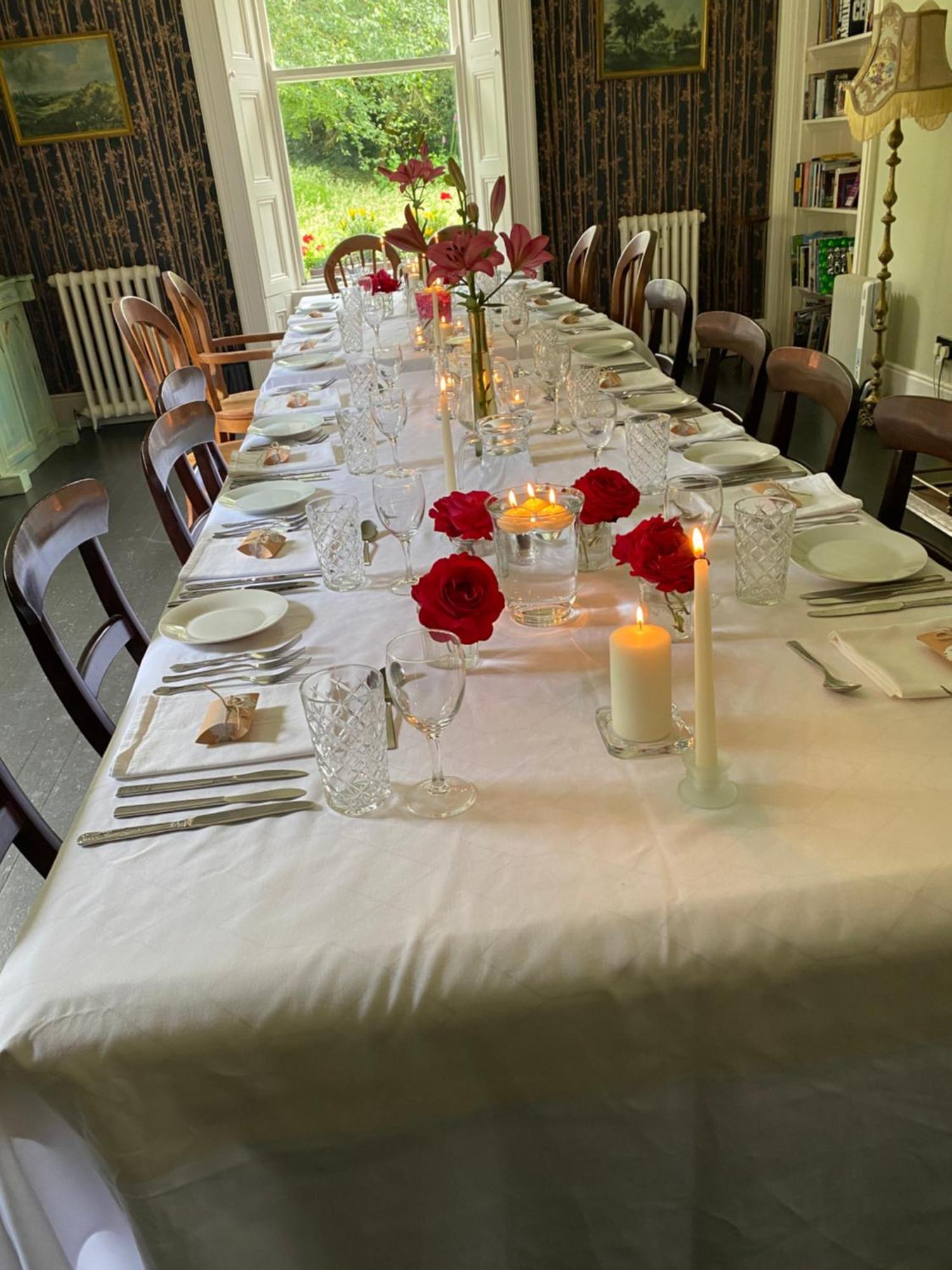 Clone Country House Огрим Екстериор снимка A table set for a formal dinner